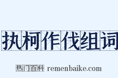 执柯作伐组词是什么意思的图片